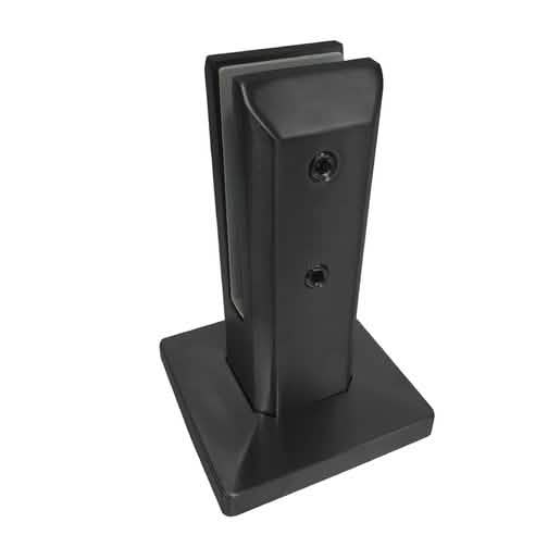 CRL Matte Black Square Surface Mount Spigot 2205 - Sleek Friction-Fit Design for Glass