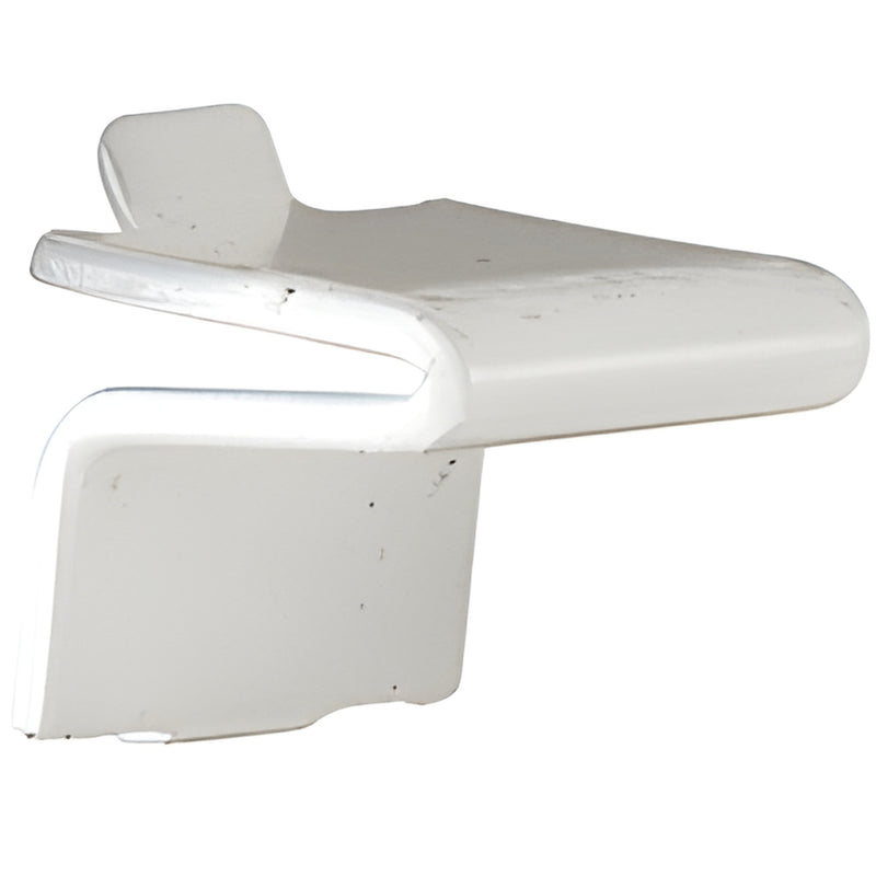 KV256W gloss white steel shelf support, snap-in 3/4" (19mm) glass shelf bracket for KV233/KV255 standards