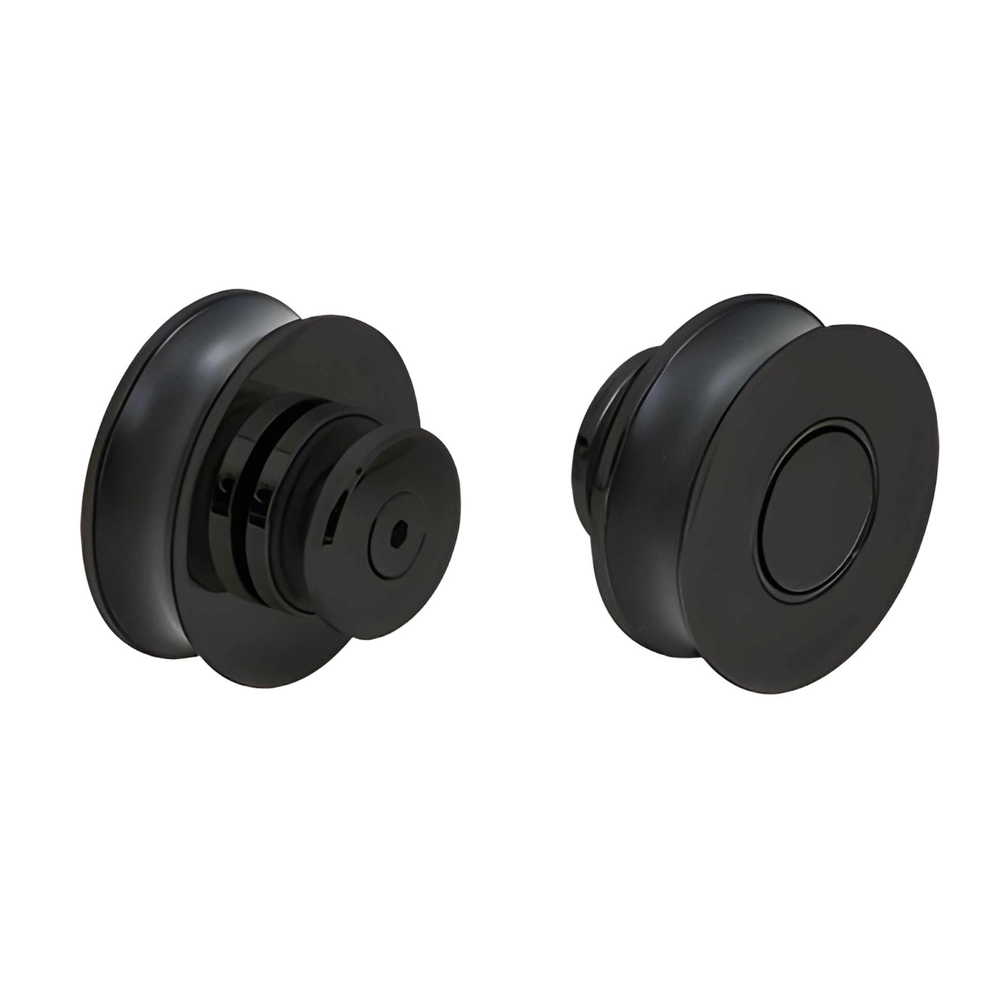 CRER2MBL: Matte black stainless steel Crescent CRE78 replacement sliding glass door rollers, two-pack
