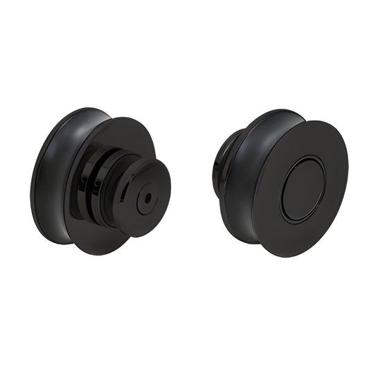 CRER2MBL: Matte black stainless steel Crescent CRE78 replacement sliding glass door rollers, two-pack