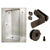 CRL 90° Wall-to-Glass Sliding Shower Door Kit - Oil Rubbed Bronze