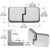 CRL Brushed Nickel UV Bond Classic Hinge for Frameless Glass Doors