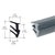 CRL Gray 3/8" Roll-In Glazing Gasket 100 ft Glass & Window Seal