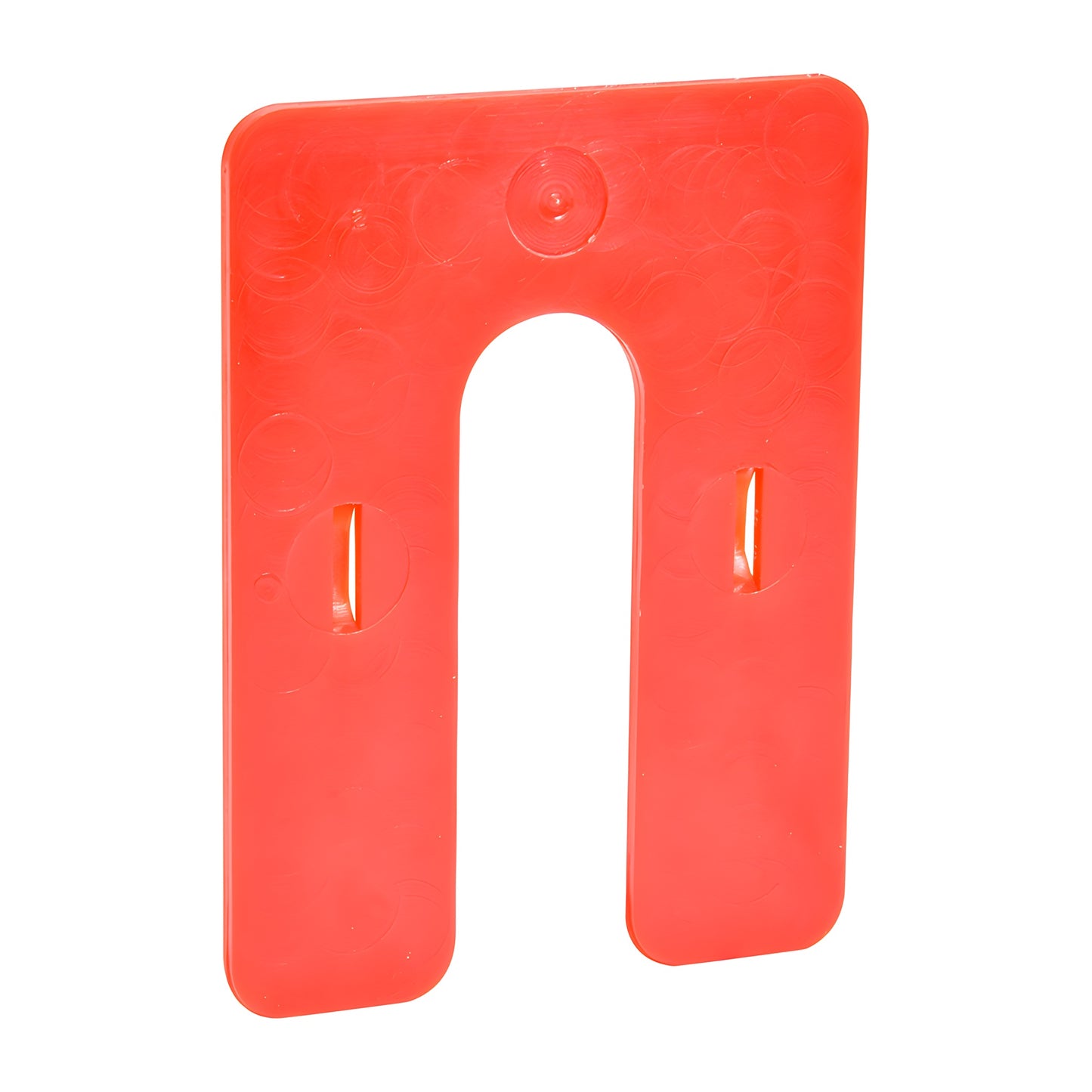 CRL red interlocking horseshoe shim 1HS05, 4 in length, 1/8 in thick U-shaped plastic shim for windows/doors.