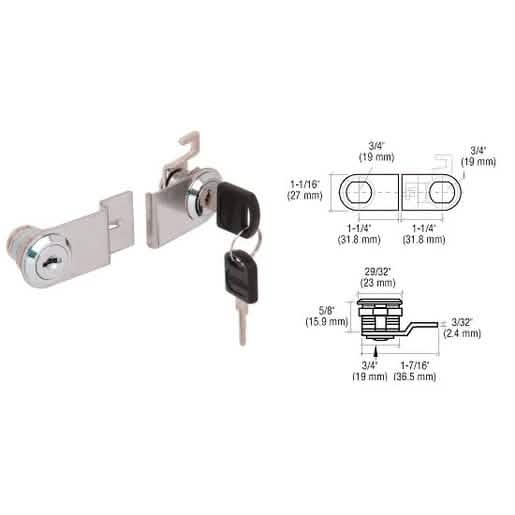 CRL Chrome Keyed Alike Lock for Double Swinging Glass Door - Secure and stylish solution.