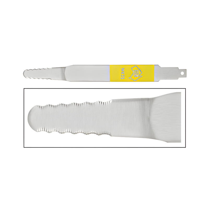 CRL BTB2SC 9.5in serrated in-line windshield removal blade, spring-steel, compact with yellow label