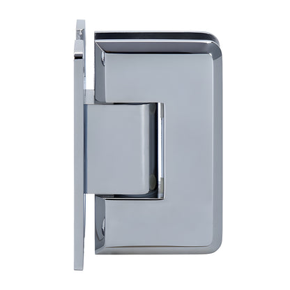 Polished chrome adjustable brass shower door hinge (Cologne Series) - wall mount, fits 10-12mm glass, SKU C0L337CH