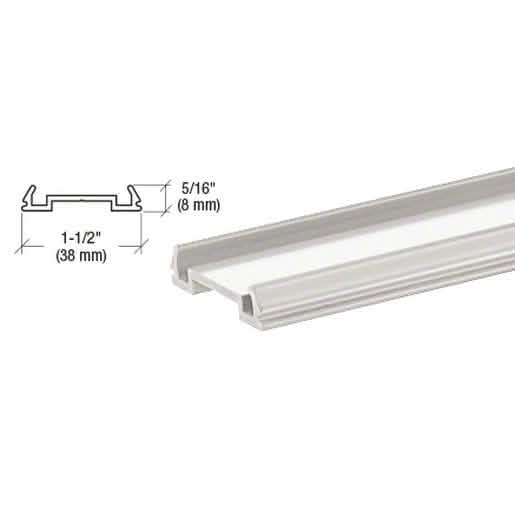 CRL Sky White Bottom Rail Filler 241" - Durable, Sleek Finish for Glass Railings