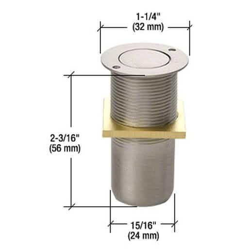 CRL Brushed Nickel Dust Proof Keeper - Durable, sleek design for secure door closure.