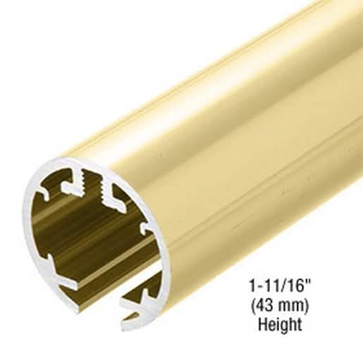 CRL Polished Brass 84" Hydroslide Sliding Shower Door Upper Track - Elegant & Durable