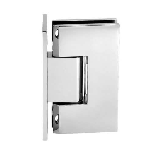 CRL Vienna 337 Series Chrome Wall Mount Hinge with Full Back Plate - Adjustable & Sleek