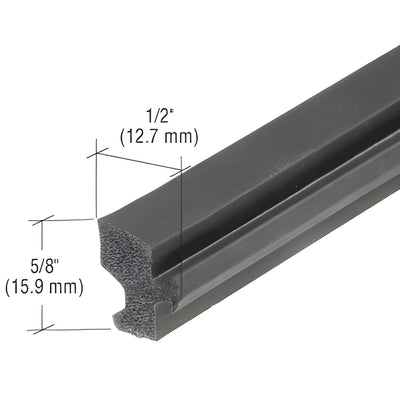 CRL-U.S. Aluminum 1/2 in Black EPDM Sponge Curtainwall Gasket 500 ft