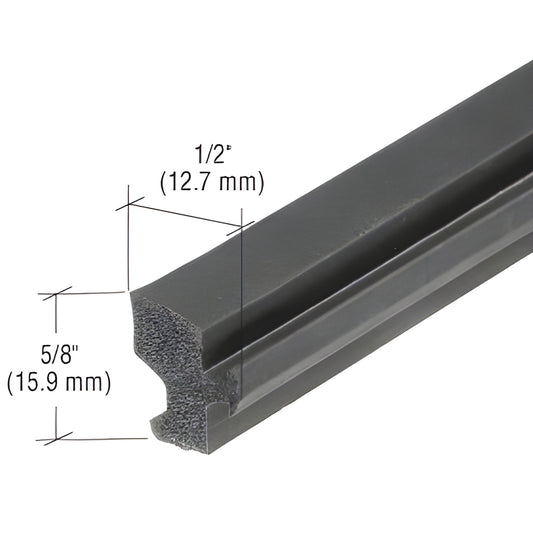 Black EPDM gasket strip NP421 for extruded aluminum glazing; fits 1/4-1" glass, 5/8" (15.9 mm) profile.