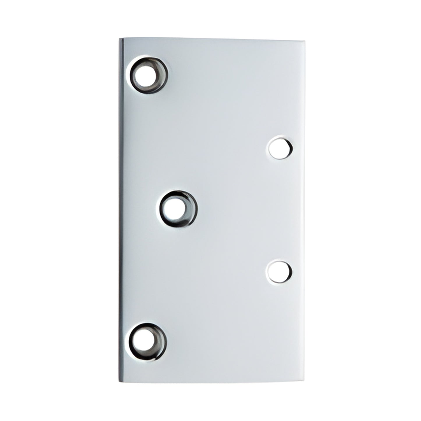 Polished chrome CRL Geneva back mount plate G044CH - rectangular wall-mount replacement with countersunk screw holes