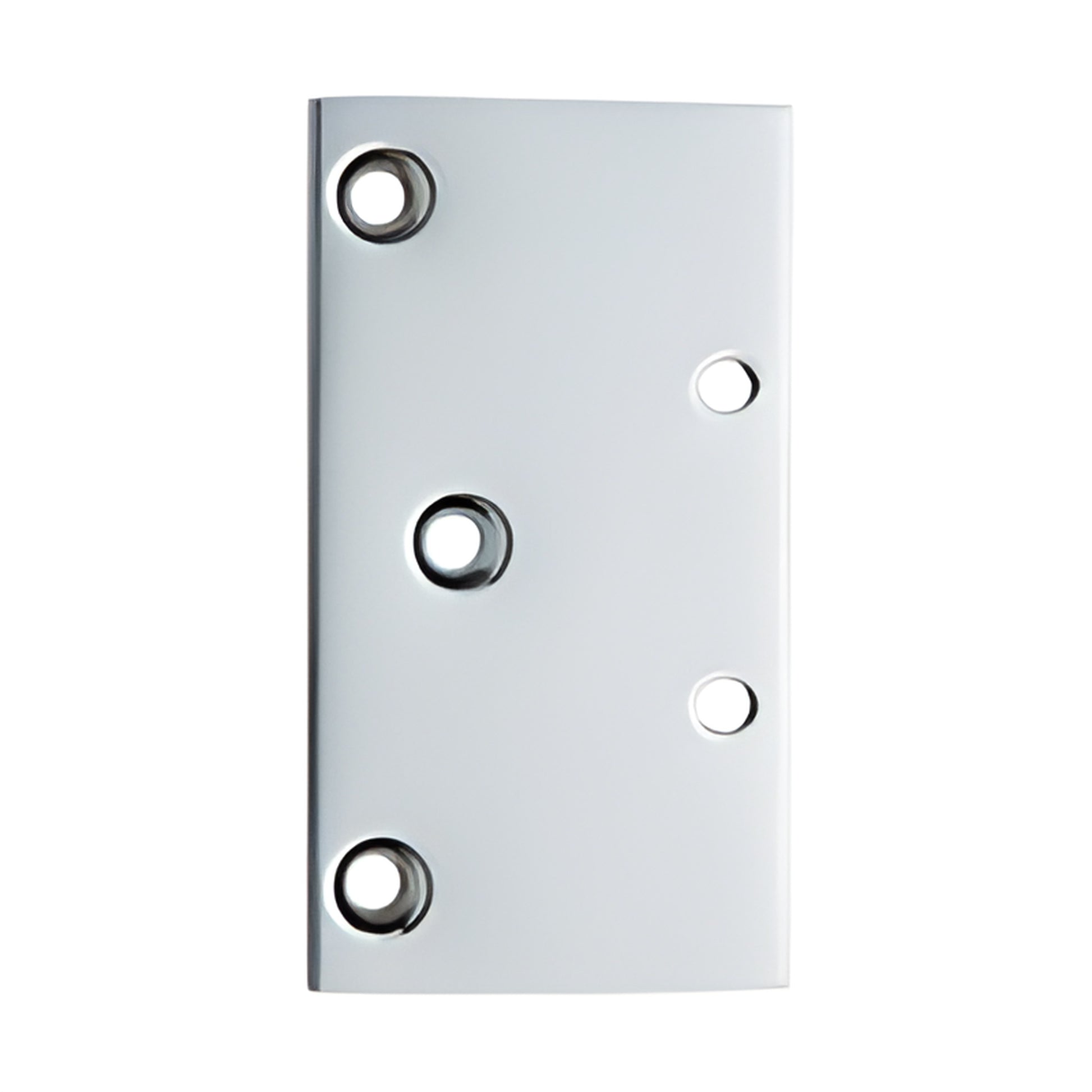 Polished chrome CRL Geneva back mount plate G044CH - rectangular wall-mount replacement with countersunk screw holes