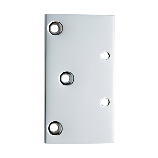 Polished chrome CRL Geneva back mount plate G044CH - rectangular wall-mount replacement with countersunk screw holes
