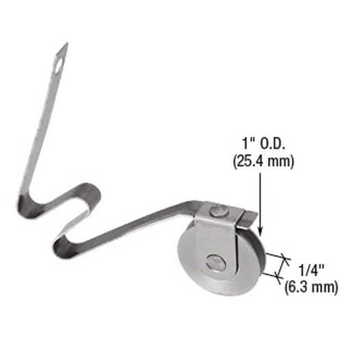 CRL 1' Stainless Steel Ball-Bearing Center Groove Screen Roller for Smooth Operation