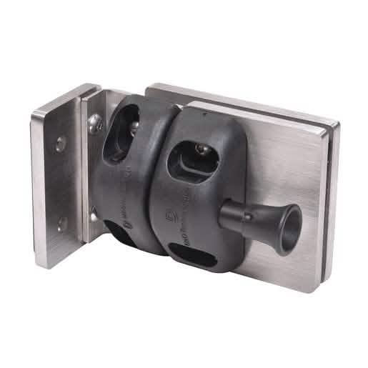 CRL 316 Brushed Stainless Steel Gate Latch - Wall/Square Post Mount, Sleek Modern Design