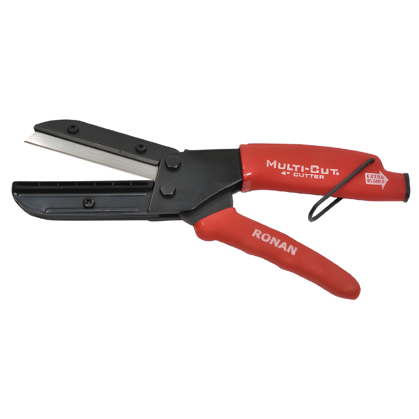 CRL PTS89 red-handled plastic trim snips with razor blade and onboard spare storage, for vinyl/plastic trim (not metal)