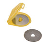 Olfa RT45B 45mm tungsten-steel rotary replacement blade, round disc with center hub