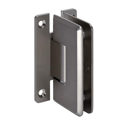 CRL Brushed Nickel Cologne 037 Series Wall Mount 'H' Back Plate Hinge for glass doors.