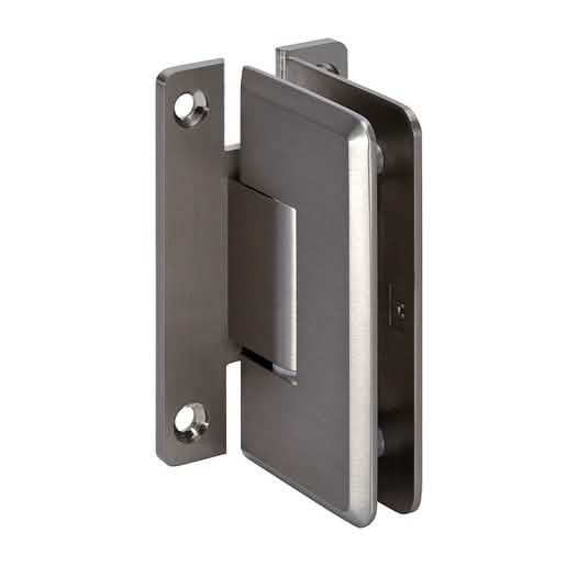 CRL Brushed Nickel Cologne 037 Series Wall Mount 'H' Back Plate Hinge for glass doors.