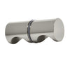 Polished nickel Crescent back-to-back glass knob (SDK140PN), solid brass, 1 in. diameter, fits 6-12 mm frameless shower doors