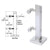 CRL 316 Brushed Stainless End Post for Point-Supported Glass Railing