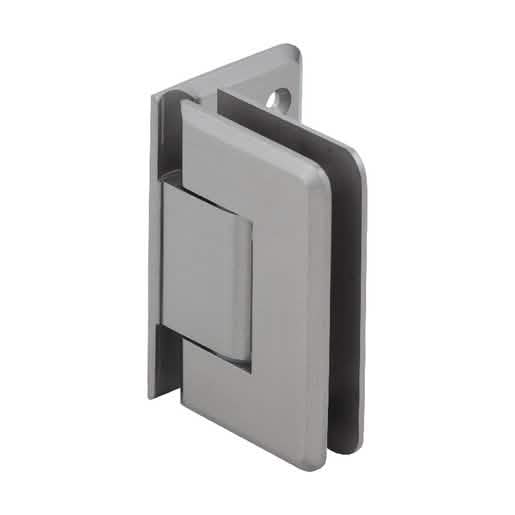 CRL Brushed Nickel Pinnacle Adjustable Wall Mount Offset Back Plate Hinge, sleek design