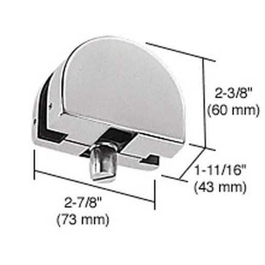CRL Brushed Stainless PTH Series Top Transom Pivot Patch Fitting for glass doors.