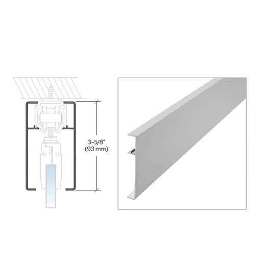 CRL50/51 Satin Anodized Series Standard Track Cover, 118" - Durable, sleek design.