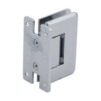 P1N337CH polished chrome adjustable Pinnacle brass shower hinge, wall-mount H back plate for 8-12mm glass