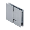 GEN180CH polished chrome brass glass-to-glass shower hinge, square profile, self-centering, 8-12mm.