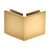 CRL Satin Brass Square 90° Glass-to-Glass Clamp for Shower Doors