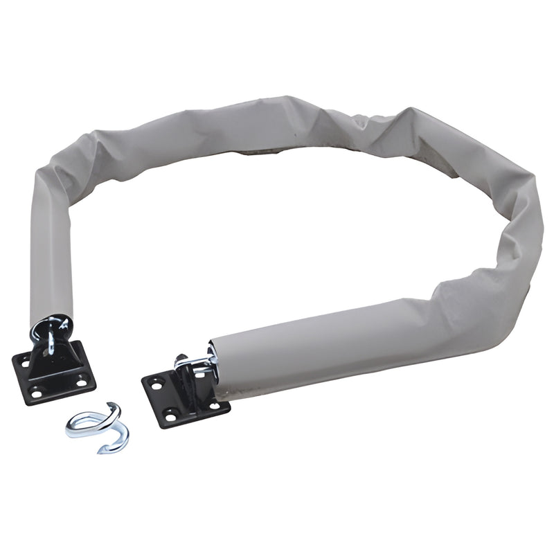 Extra heavy-duty 33" vinyl-covered door chain with bronze mounting plates and screws (SKU: WC1631)