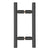 CRL 6 in Matte Black Ladder-Style Door Pull Handle — Back-to-Back