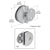 CRL Polished Chrome Half-Round Light-Duty Frameless Glass Hinge