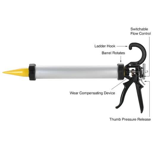 CRL Cox Avon 15" Sausage/Bulk Caulking Gun - Durable, efficient tool for precise applicati