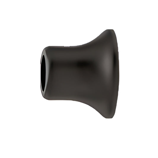 Matte black brass CRL S3MBL standard wall-mount bracket for S-series support bars, for monolithic tempered glass