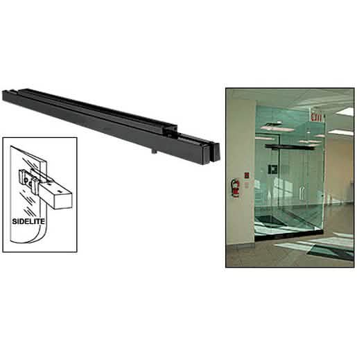 CRL Black Powder Coat Narrow Floating Header with Top Pivots for 36" Opening