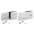 CRL Polished Chrome Y Inline Square-Corner Glass Clamp for Frameless