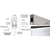 CRL Aluminum Smoke Baffle Base Shoe, Brushed Stainless, 1/2in Glass