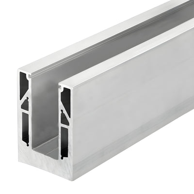 CRL 9BL Mill 118-1/8" Pre-Drilled Square Base Shoe for 27/32" Glass