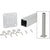 CRL 42in Surface Mount Glass Post Kit Metallic Silver 200/300/350/400