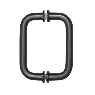CRL Black 6" Tubular Back-to-Back 3/4" Diameter Shower Door Pull Handles