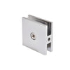 SCU48CH square polished chrome wall mount glass clamp, solid brass, for 5/16" (8mm) frameless shower panels