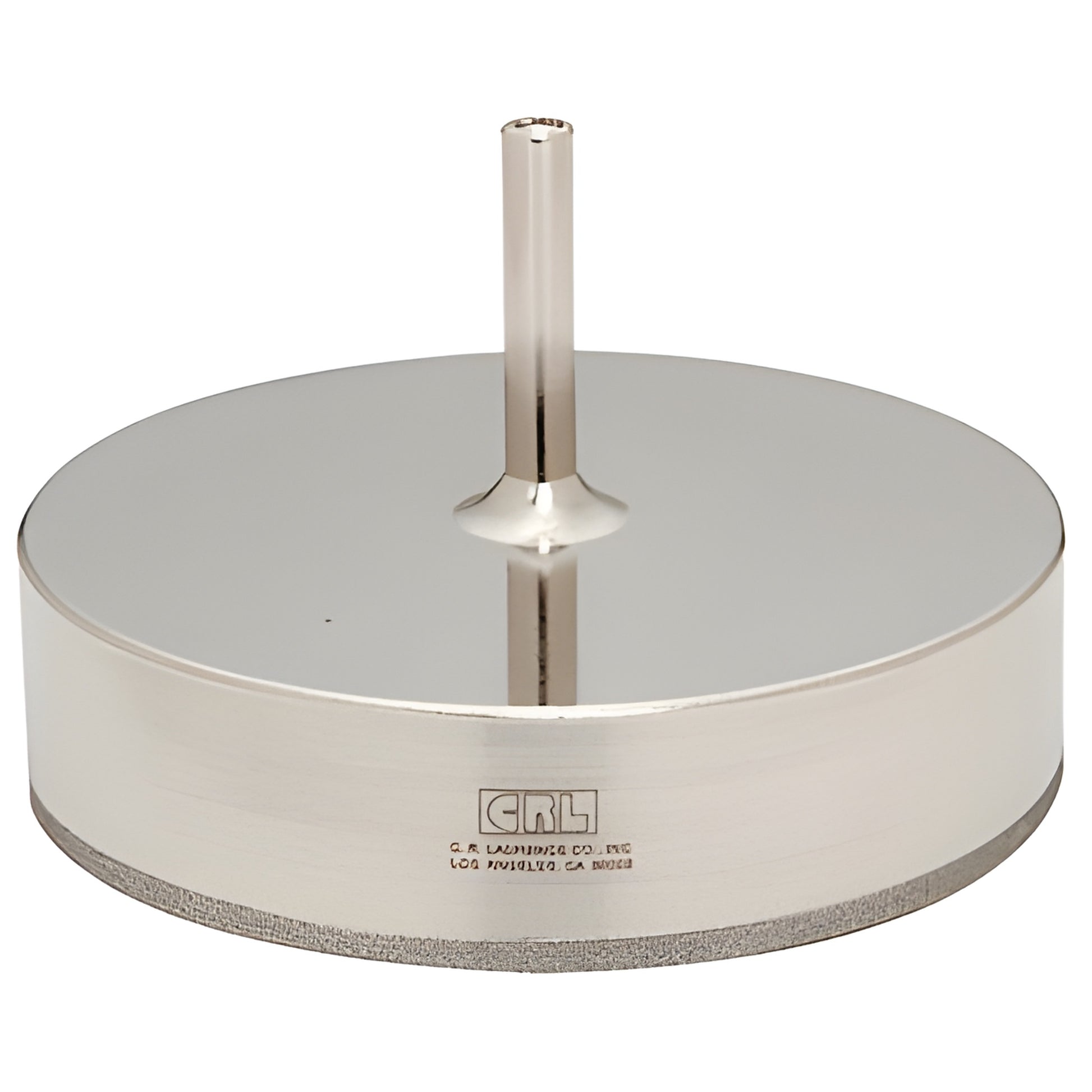 CRL EDD512 5-1/2in diamond-plated hole saw with 3/8in shank, smooth rim for glass, polished silver finish.