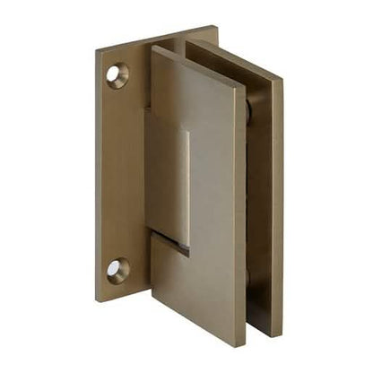 "CRL Brushed Bronze Geneva 037 Series Wall Mount Full Back Plate Hinge - Sleek and Durable