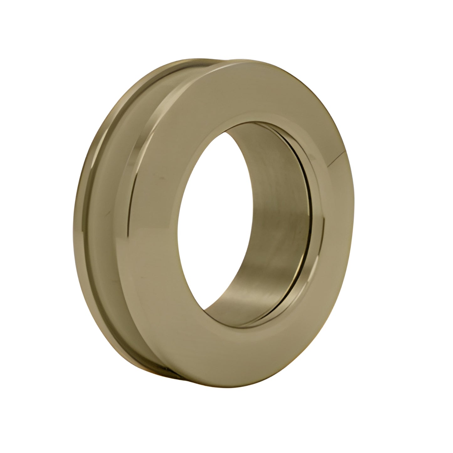 Brushed bronze round thru-glass pull ring for frameless sliding shower door (Serenity series)