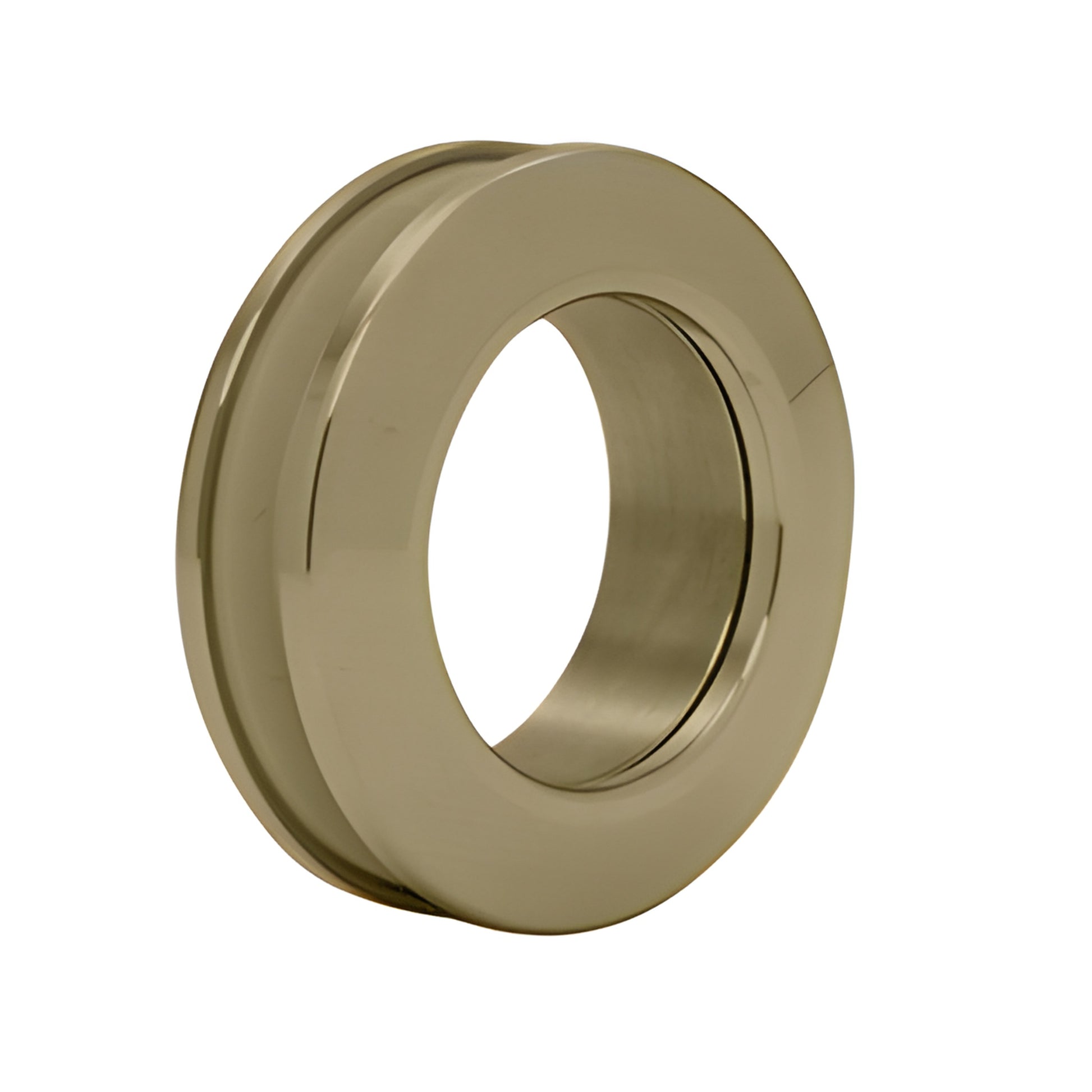 Brushed bronze round thru-glass pull ring for frameless sliding shower door (Serenity series)